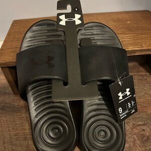 Under Armour Black Slide Sandals
